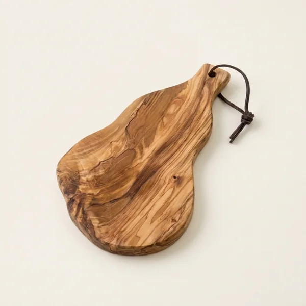 Alba Olive Wood Board with Leather Loop