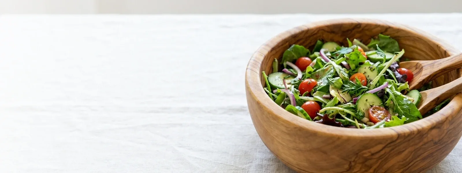 One Olive Trunk, One Bowl, and No Seam for the Dressing to Find