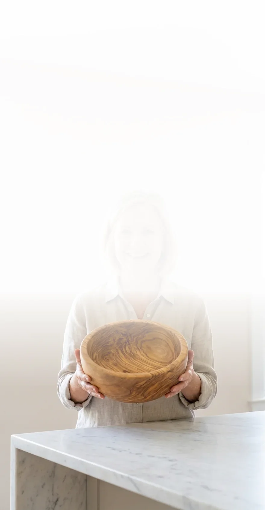 One Olive Trunk, One Bowl, and No Seam for the Dressing to Find